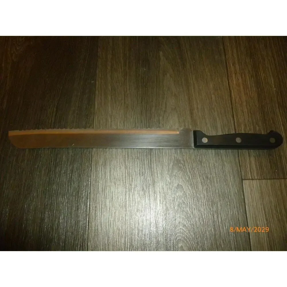 Humbee Chef Bread Knife Excellent 10 Inch Black 3CR14 Serrated Kitchen Tool